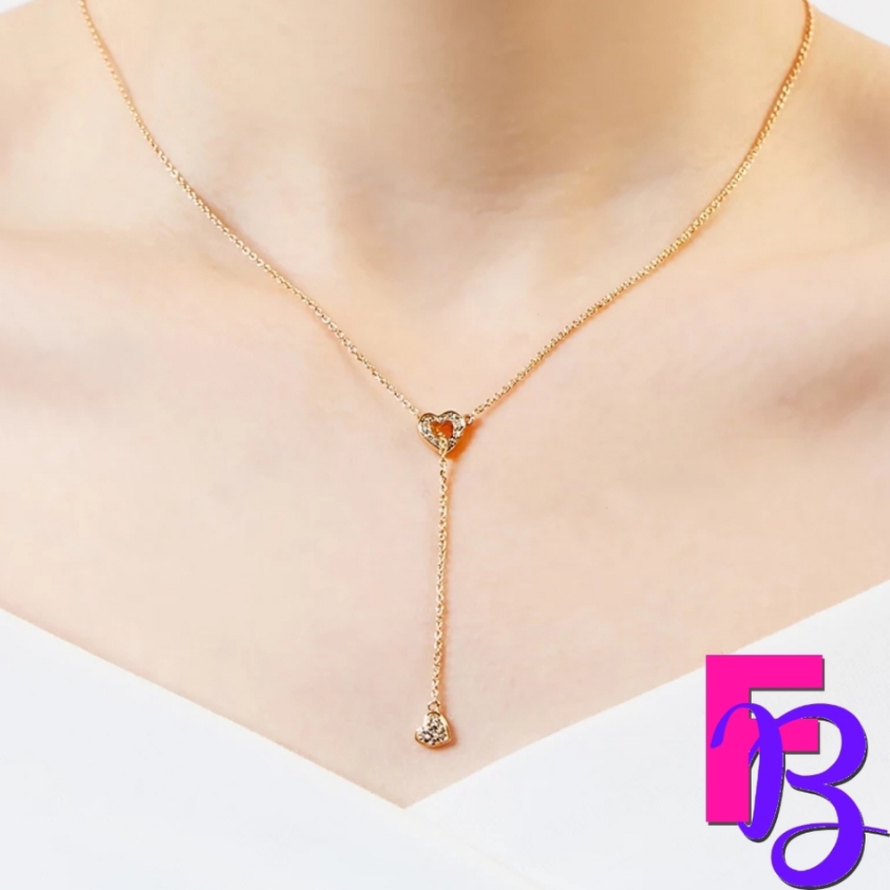 18k White Gold Double Heart CZ Pendant & Chain - Picture 7 of 11